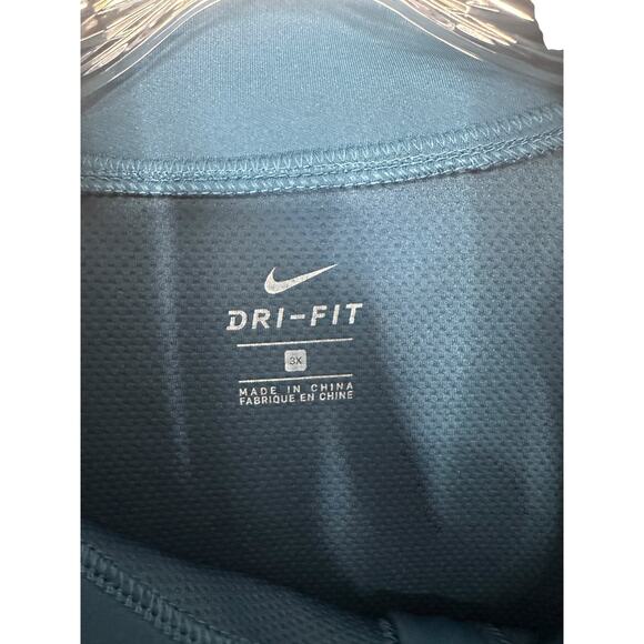 Nike Pro‎ Plus Pullover Pink Blue Half Zip Workout Athletic Athleisure Size 3X - Picture 2 of 12